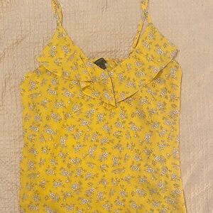 Banana Republic Floral Yellow Camisole Top